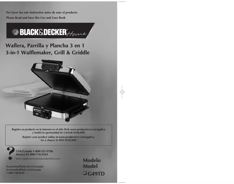 Page 1 de la notice Manuel utilisateur Black & Decker G49TD