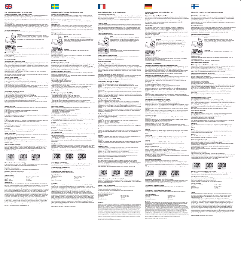 Page 1 de la notice Manuel utilisateur Silva Ex3 Plus