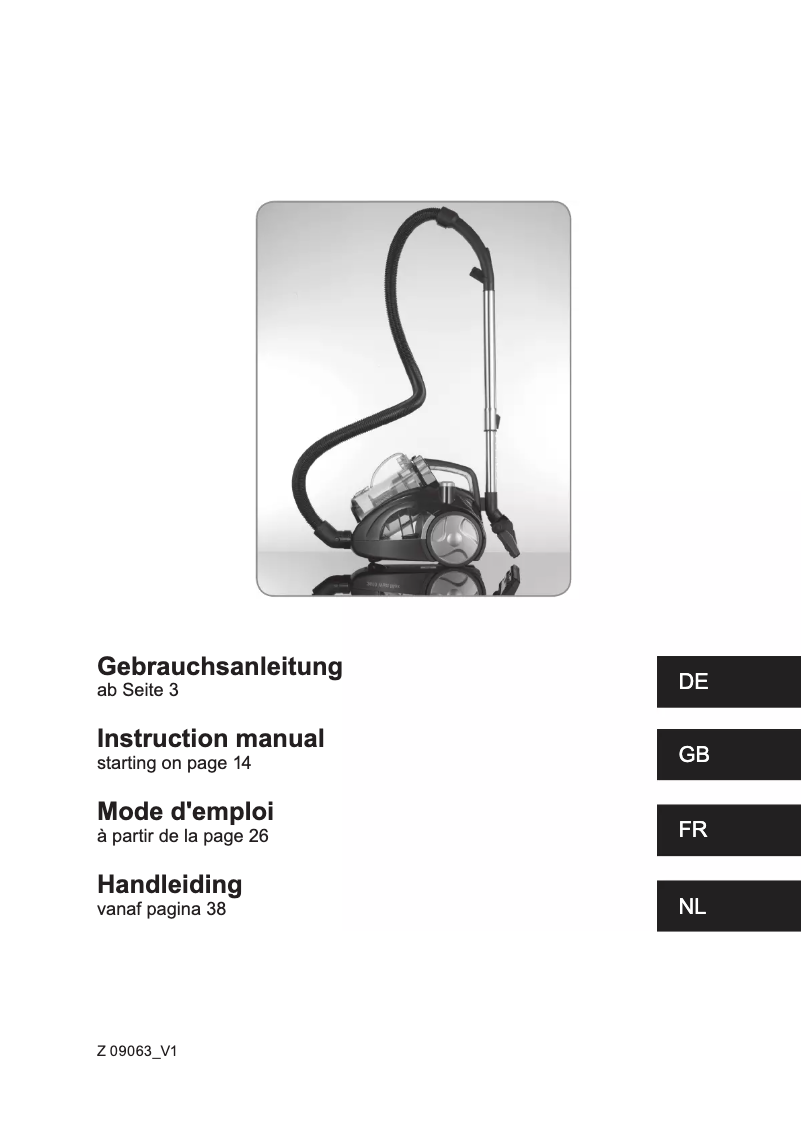 Página 1 del manual Manual de usuario Cleanmaxx Z 09063