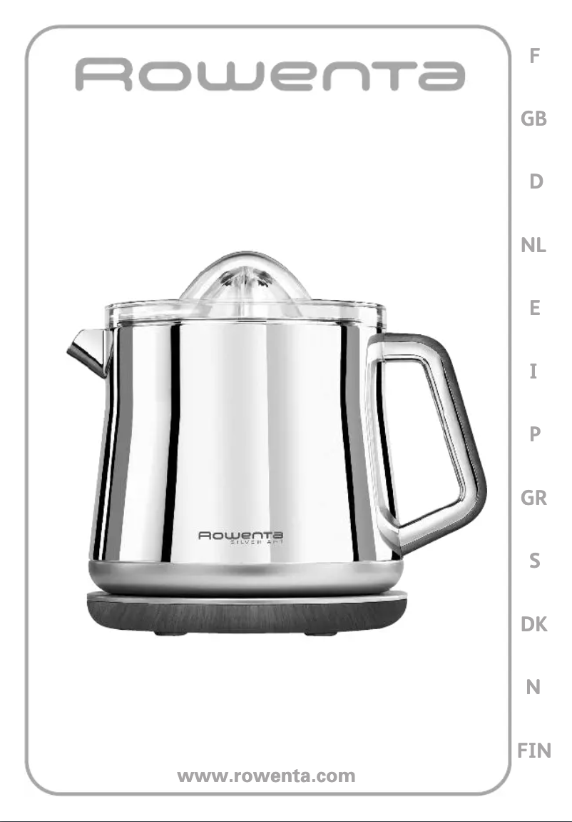 Page 1 de la notice Manuel utilisateur Rowenta PA600C