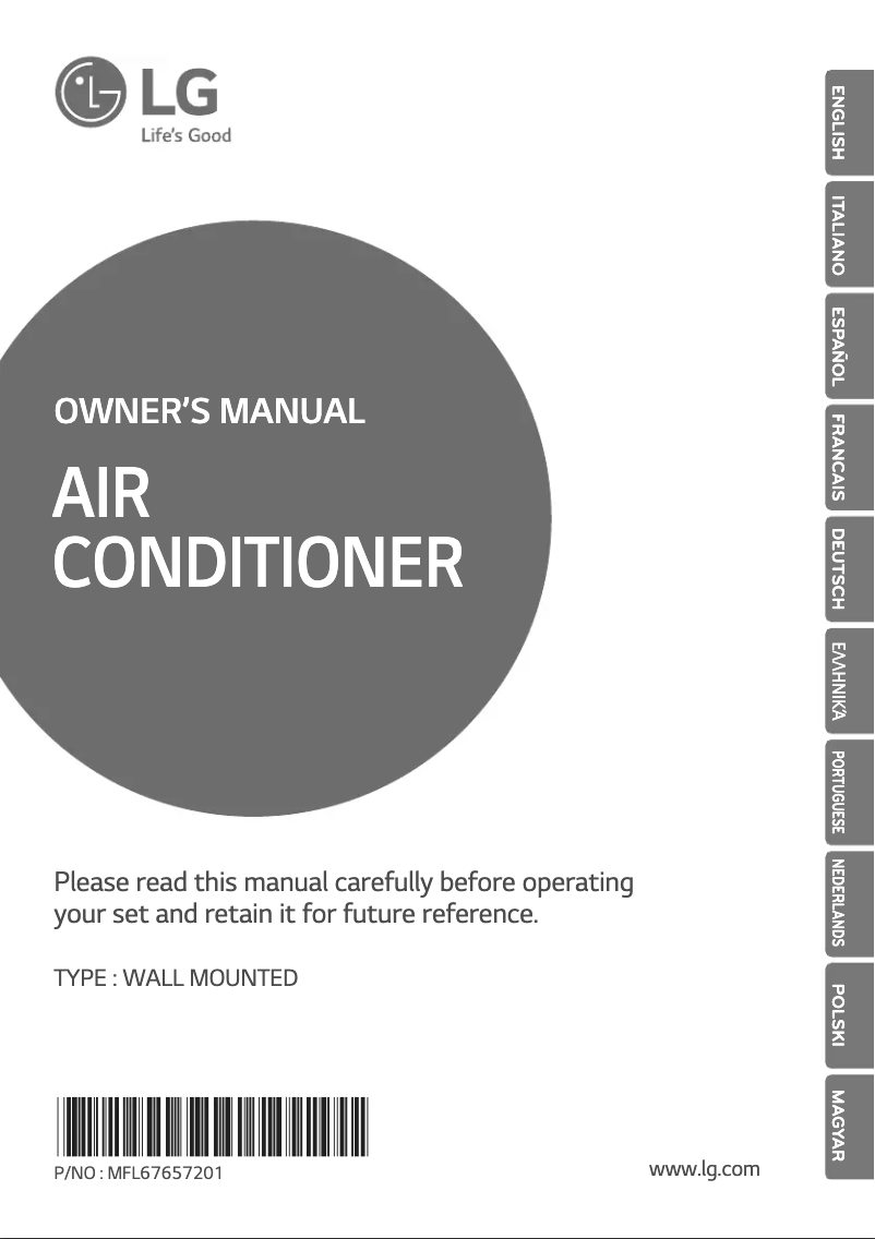 Page 1 of the manual User Manual LG A18VK