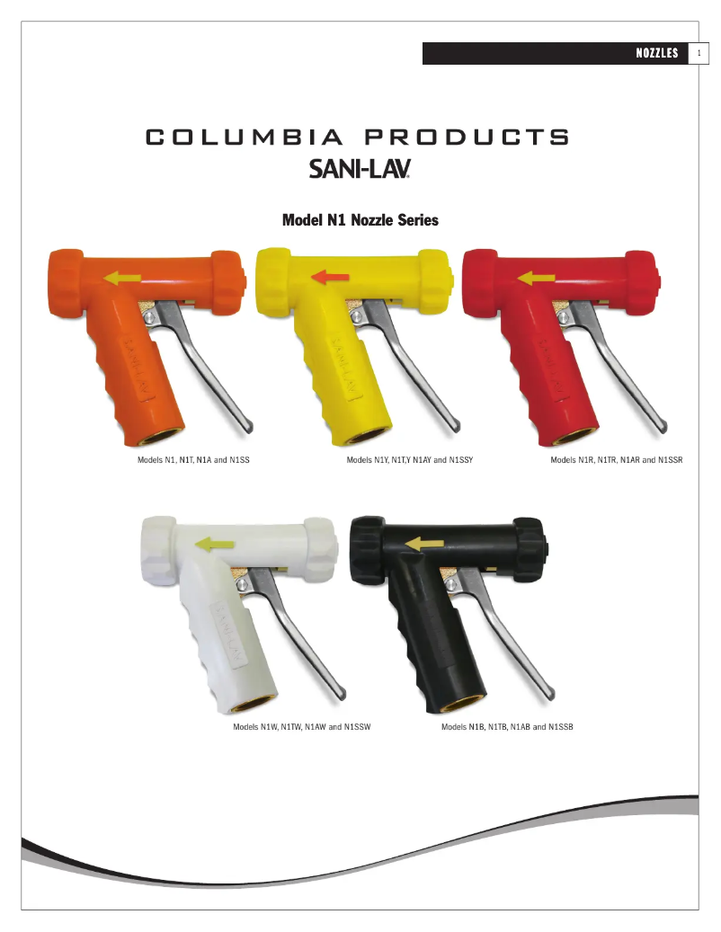 Page 1 de la notice Manuel utilisateur Sani-Lav N1SSW