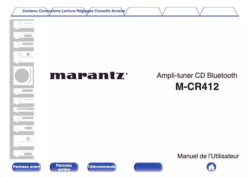 Page 1 de la notice Manuel utilisateur Marantz M-CR412