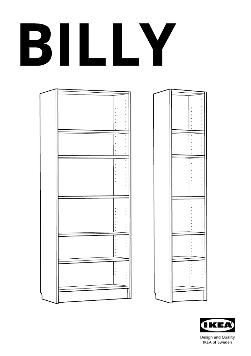 Page 1 de la notice Manuel utilisateur Ikea BILLY 904.019.32