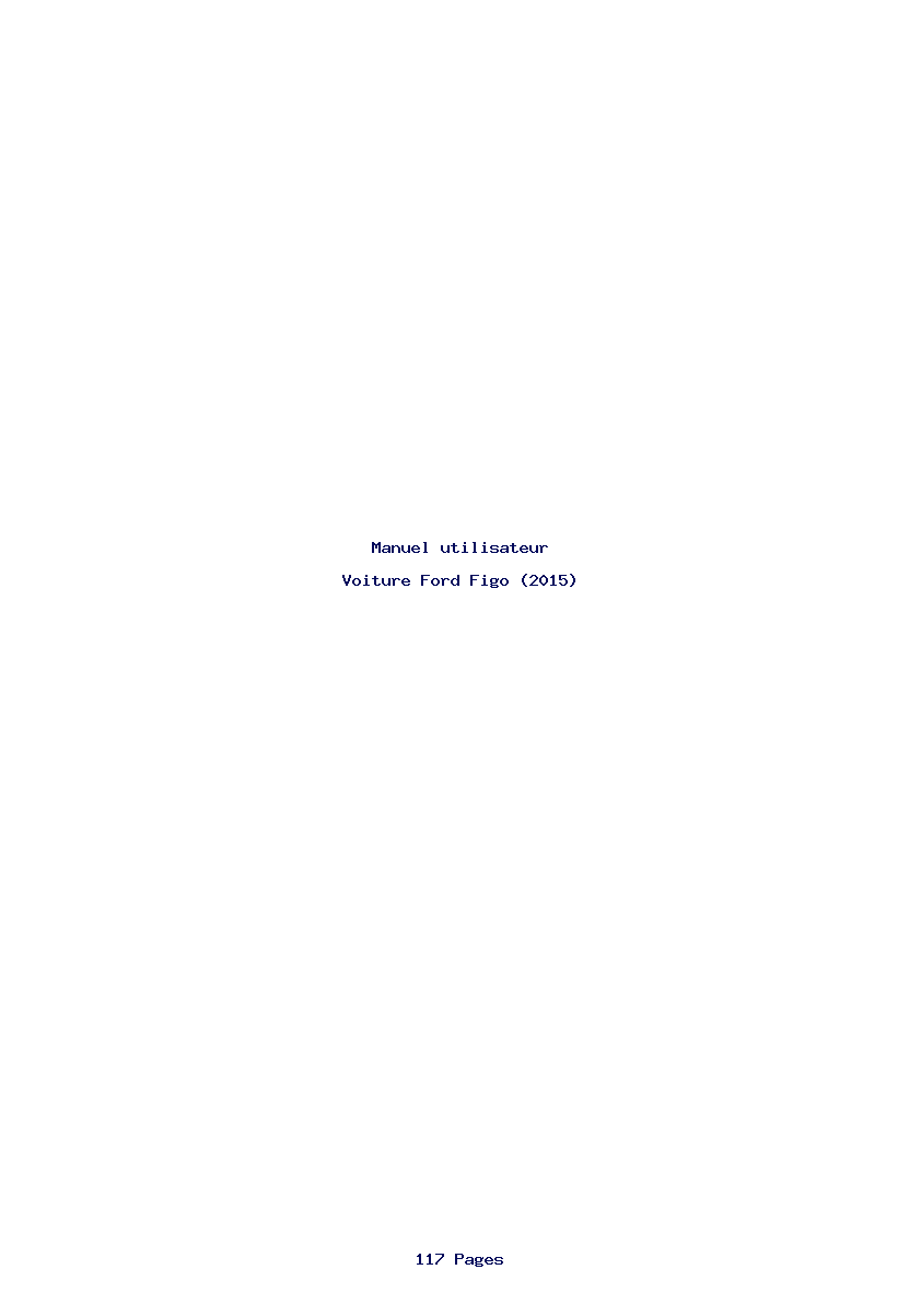 Page 1 de la notice Manuel utilisateur Ford Figo (2015)