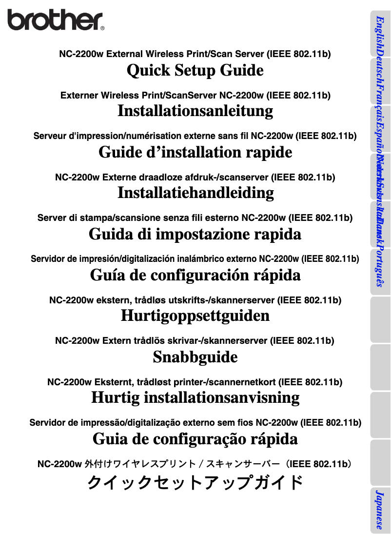 Page 1 de la notice Manuel utilisateur Brother NC-2200w