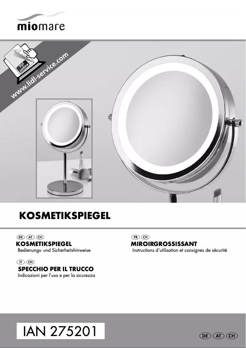 Page 1 de la notice Manuel utilisateur Miomare IAN 275201