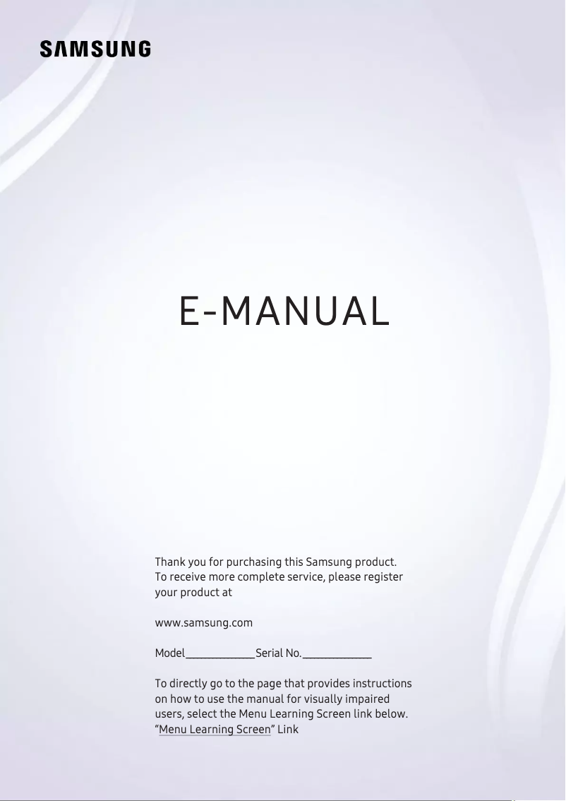 Página 1 del manual Manual de usuario Samsung UA65RU7300G