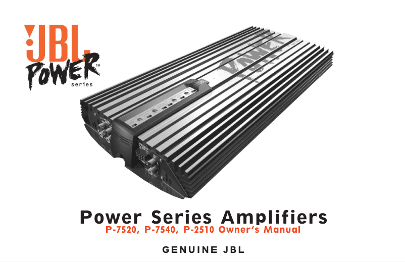 Page 1 de la notice Manuel utilisateur JBL Power P-2510