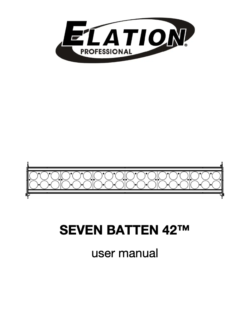 Page 1 de la notice Manuel utilisateur Elation Seven Batten 42