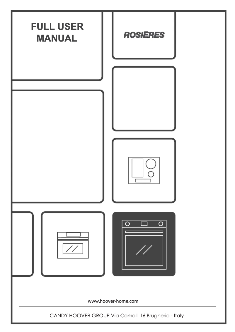 Page 1 de la notice Manuel utilisateur Rosieres RO6 T5G3YTB