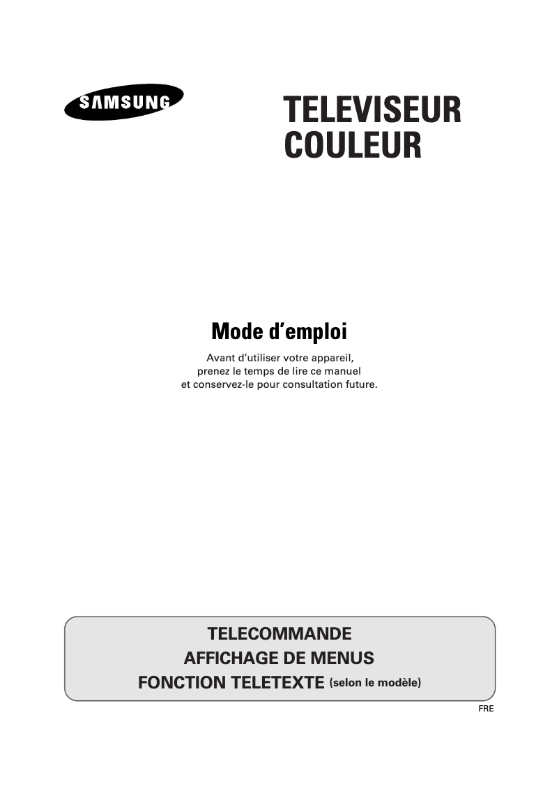 Page 1 de la notice Manuel utilisateur Samsung CS-21H4ML