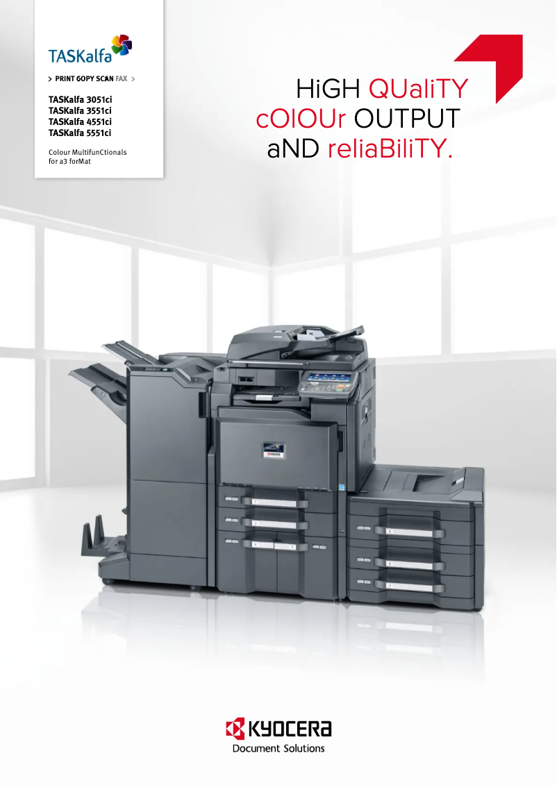 Page 1 de la notice Brochure Kyocera TASKalfa 3551ci