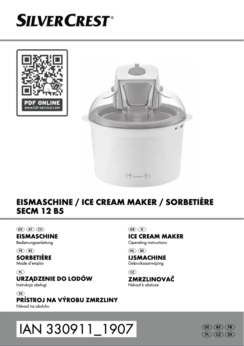 Page 1 de la notice Manuel utilisateur SilverCrest SECM 12 B5