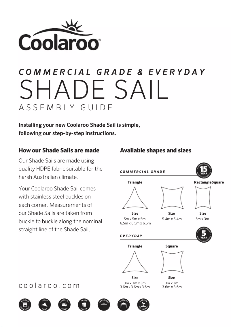 Página 1 del manual Manual de usuario Coolaroo Shade Sail