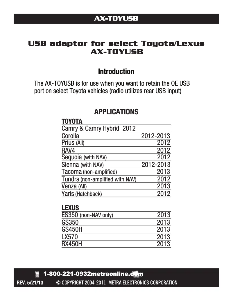 Page 1 de la notice Manuel utilisateur AXESS AX-TOYUSB