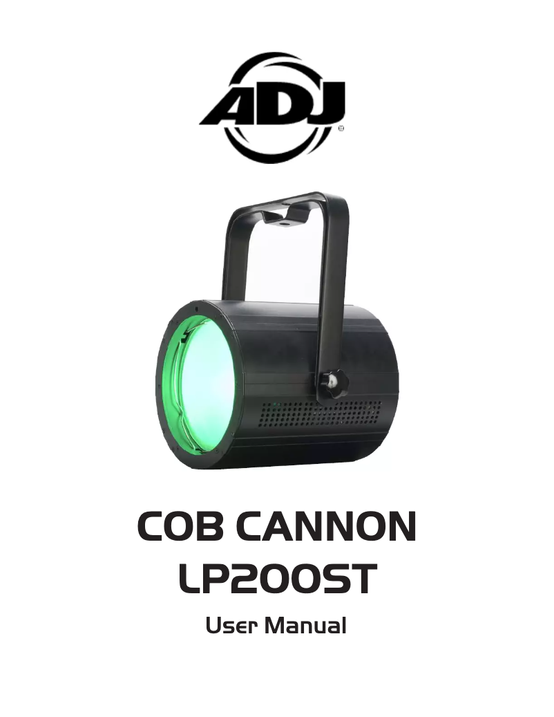 Page 1 de la notice Manuel utilisateur Adj COB Cannon LP200ST