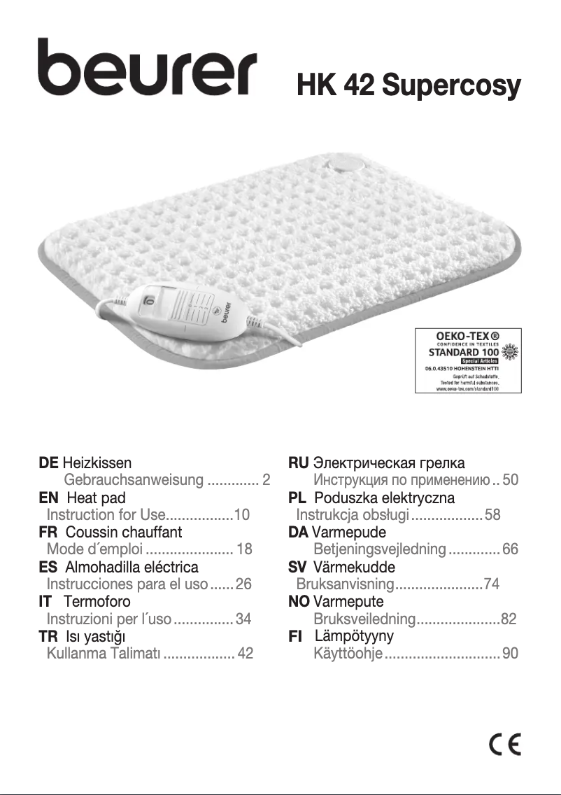 Page 1 de la notice Manuel utilisateur Beurer HK 42