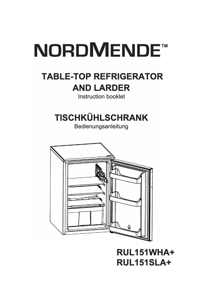 Page 1 de la notice Manuel utilisateur Nordmende RUL151SLA