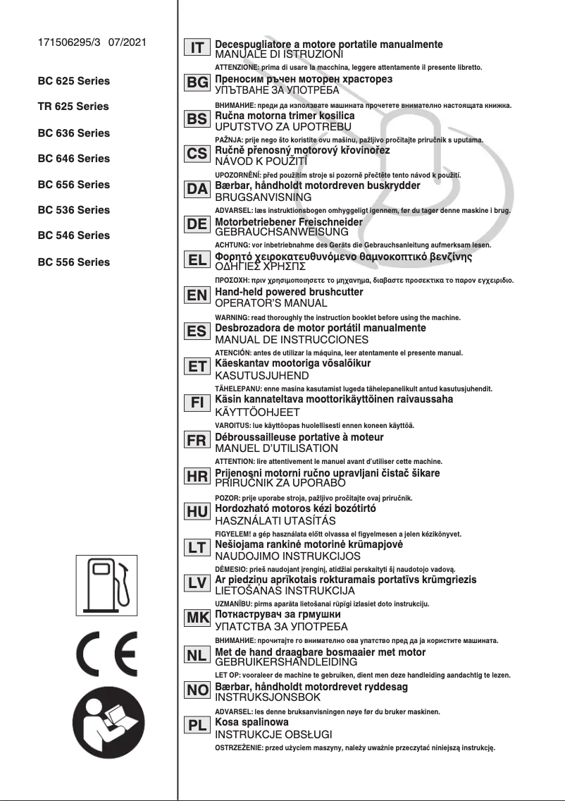 Page 1 de la notice Manuel utilisateur Stiga BC 730 B