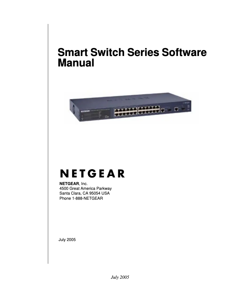 Page 1 de la notice Manuel utilisateur Netgear FS750T2
