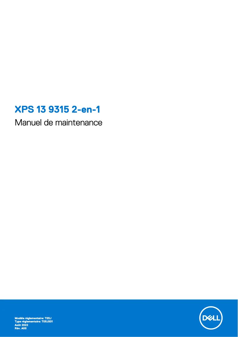 Page 1 de la notice Manuel utilisateur Dell XPS 9315