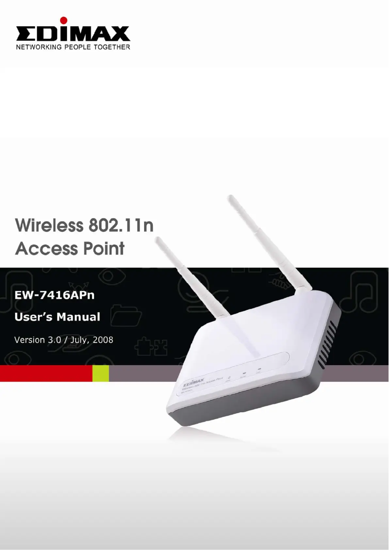 Page 1 of the manual User Manual Edimax EW-7416APn