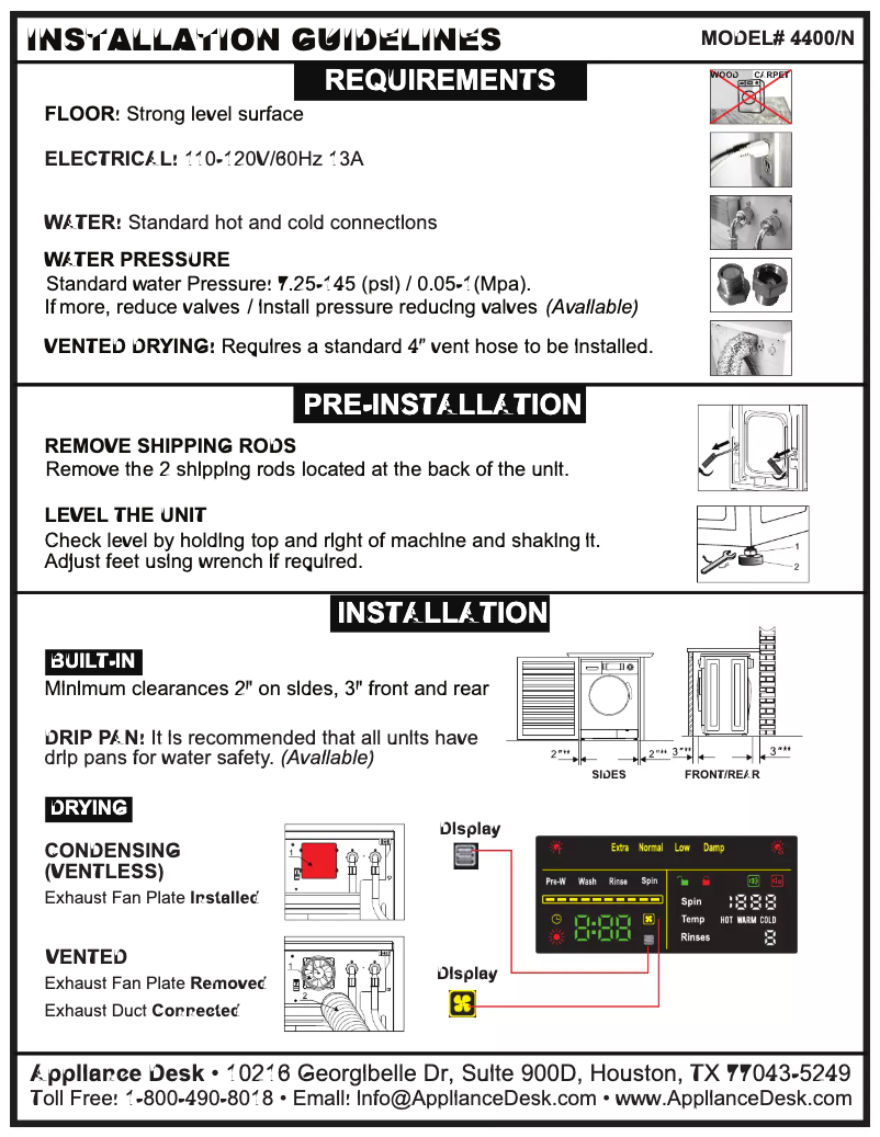 Page 1 de la notice Fiche technique Equator EZ4400NWhite