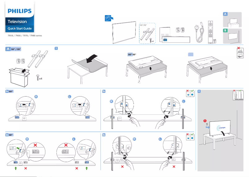 Page 1 de la notice Manuel utilisateur Philips 50PUN7986