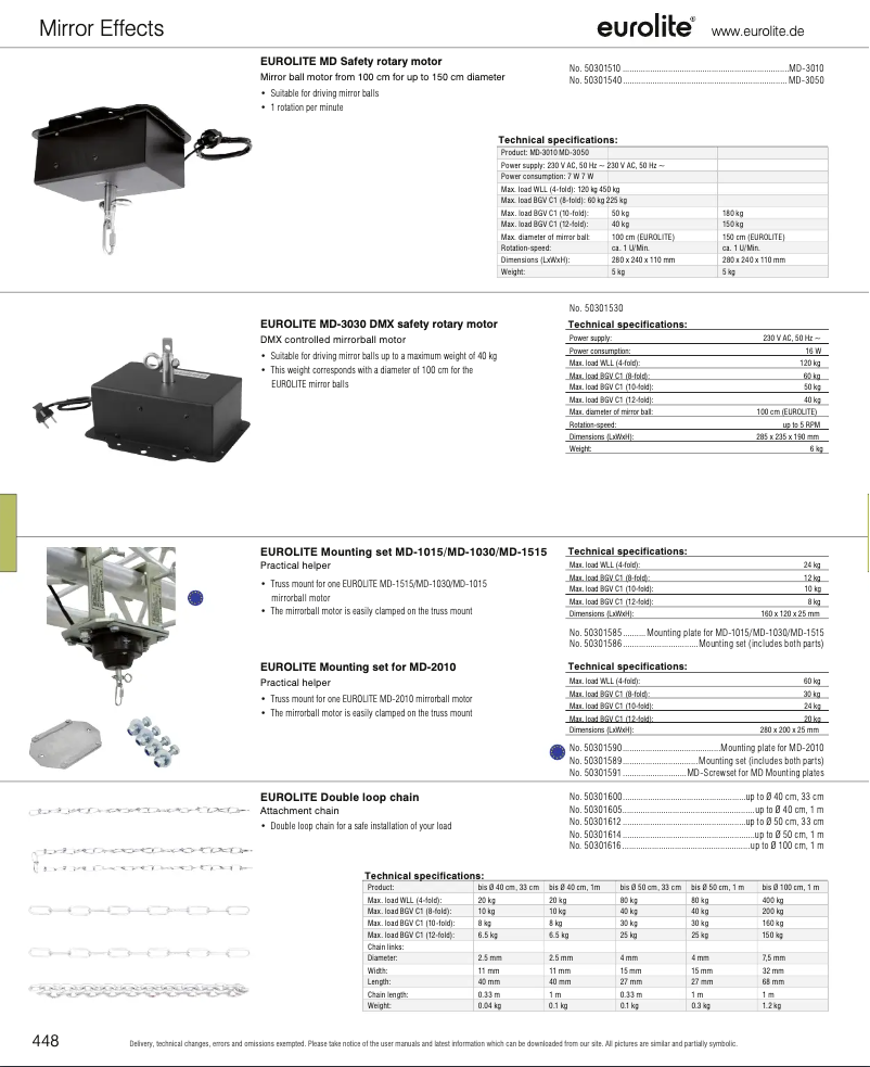 Page 1 de la notice Catalogue Eurolite MD-3030