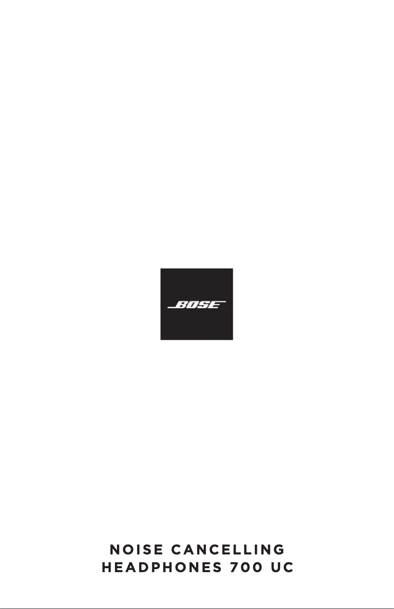 Page 1 of the manual User Manual Bose Noise Cancelling Headph​ones 700 UC