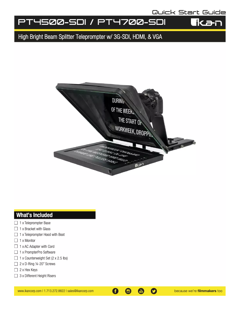Page 1 of the manual User Manual Ikan PT4700