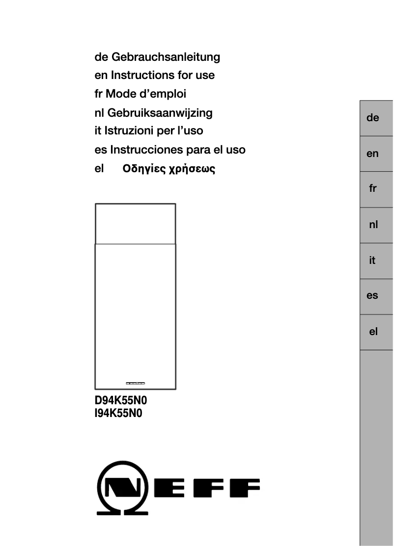 Página 1 del manual Manual de usuario Neff ISK 9455 N I94K55NO