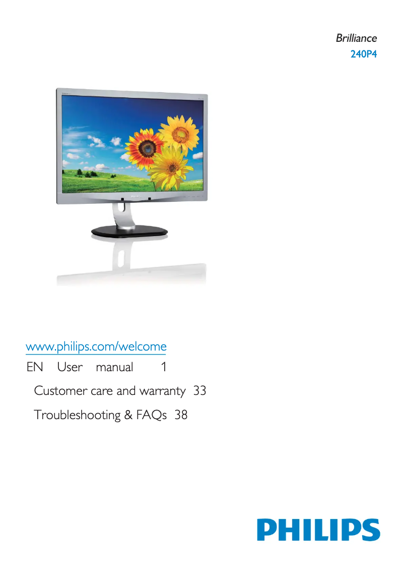 Page n°1 - Manuel utilisateur Philips Brilliance 240P4