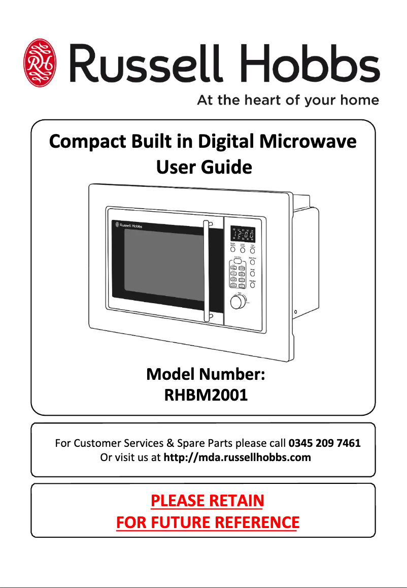 Page 1 de la notice Manuel utilisateur Russell Hobbs RHBM2001