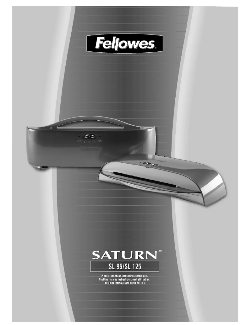 Page 1 de la notice Manuel utilisateur Fellowes Saturn SL-125