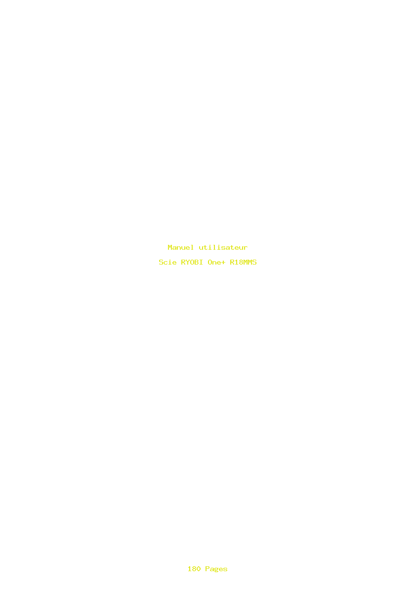 Page 1 de la notice Manuel utilisateur RYOBI One+ R18MMS