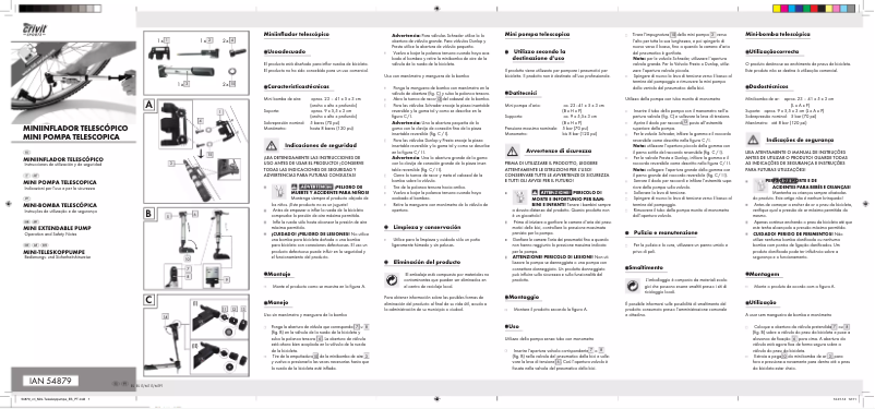 Page 1 de la notice Manuel utilisateur Crivit IAN 54879