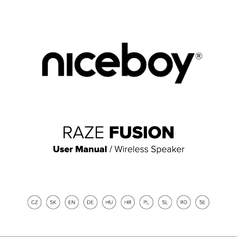 Page 1 de la notice Manuel utilisateur Niceboy RAZE Fusion