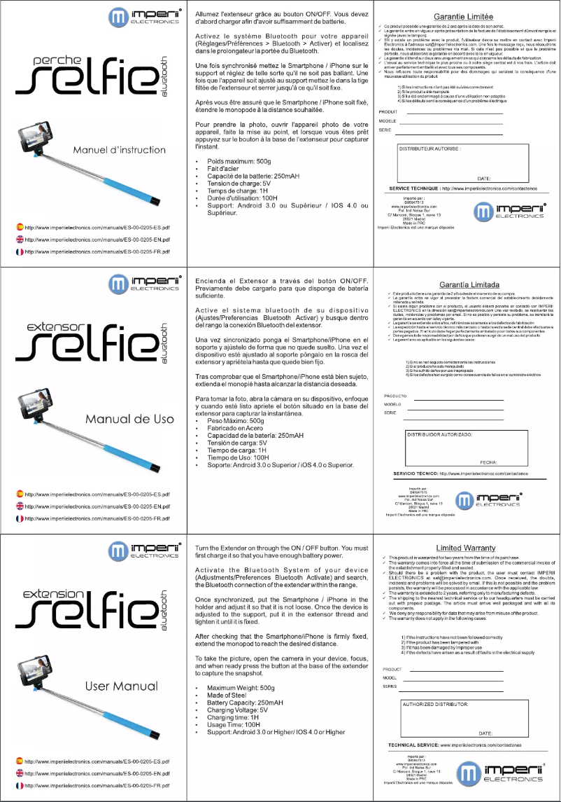 Page 1 of the manual User Manual Imperii Electronics ES.00.0205.03