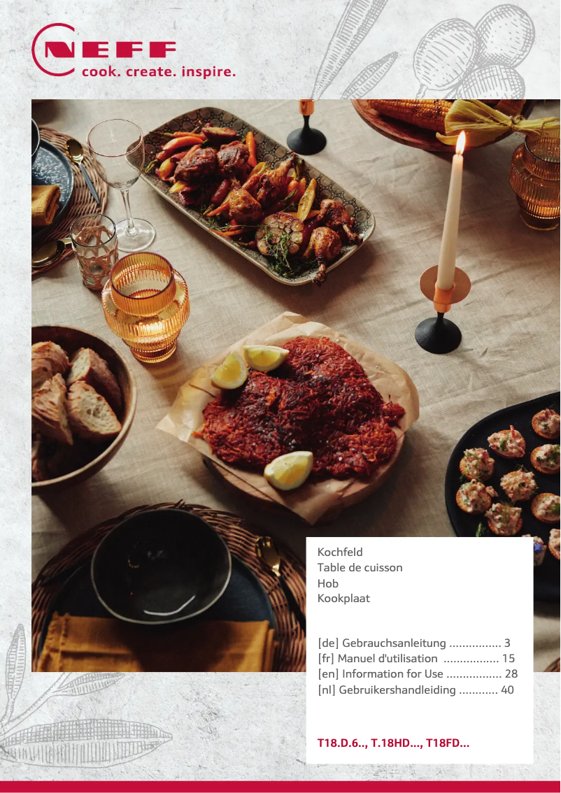 Page 1 of the manual User Manual Neff TL18HD9F1