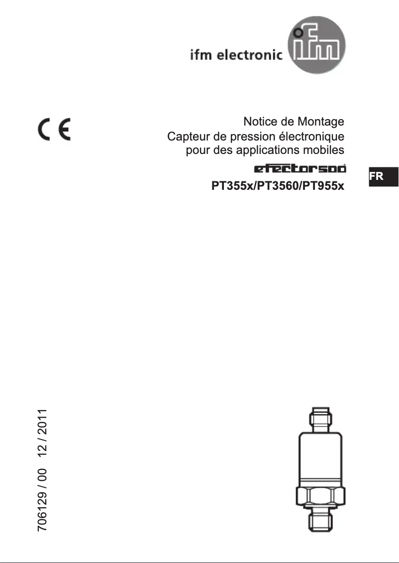 Page 1 de la notice Manuel utilisateur IFM PT9551