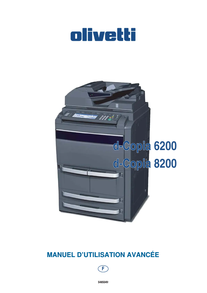 Page 1 de la notice Manuel utilisateur Olivetti d-Copia 8200