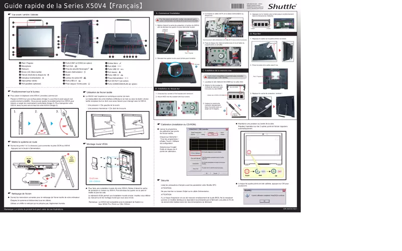 Page 1 de la notice Manuel utilisateur Shuttle X 5040XA