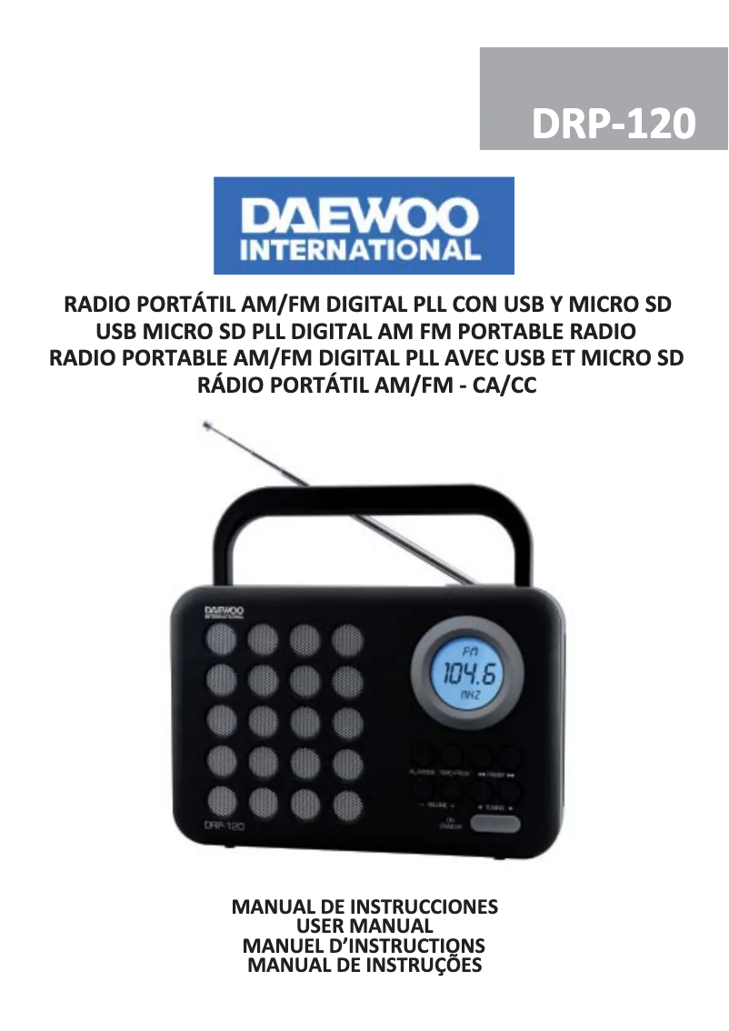 Page 1 de la notice Manuel utilisateur Daewoo DBF139