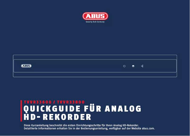 Page 1 de la notice Mode d'emploi Abus TVVR33600