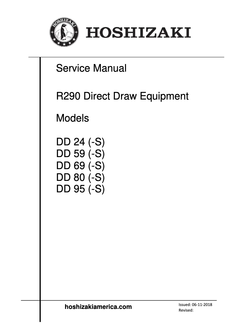 Page 1 de la notice Manuel utilisateur Hoshizaki HDD-3-80