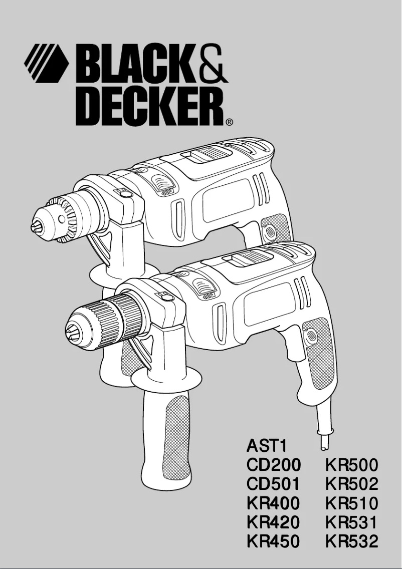 Page 1 de la notice Manuel utilisateur Black & Decker KR450
