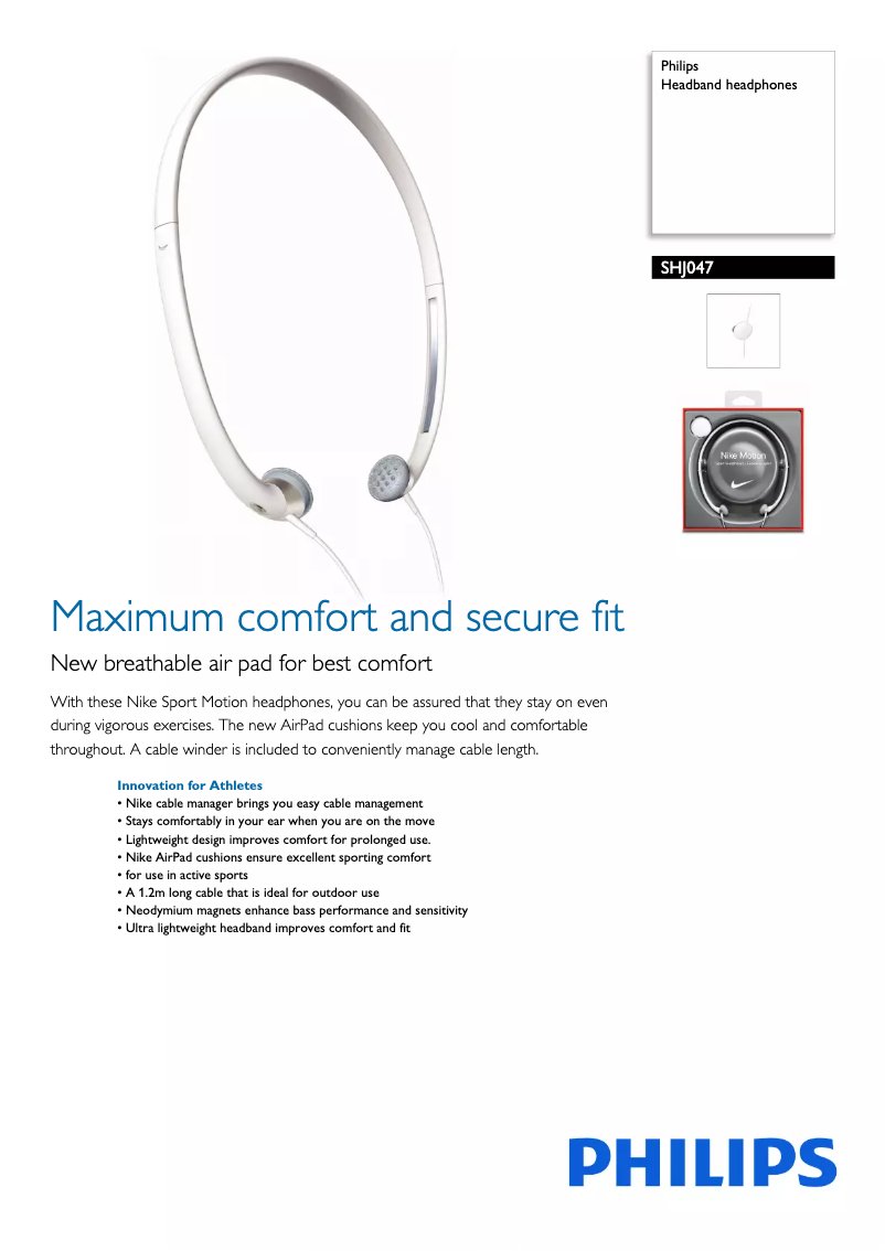 Página 1 del manual Manual de usuario Philips SHJ047