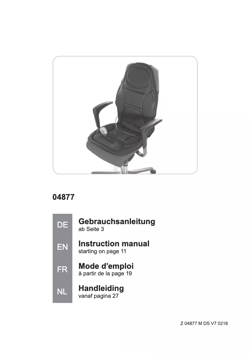 Page 1 de la notice Manuel utilisateur VitalMaxx 04877